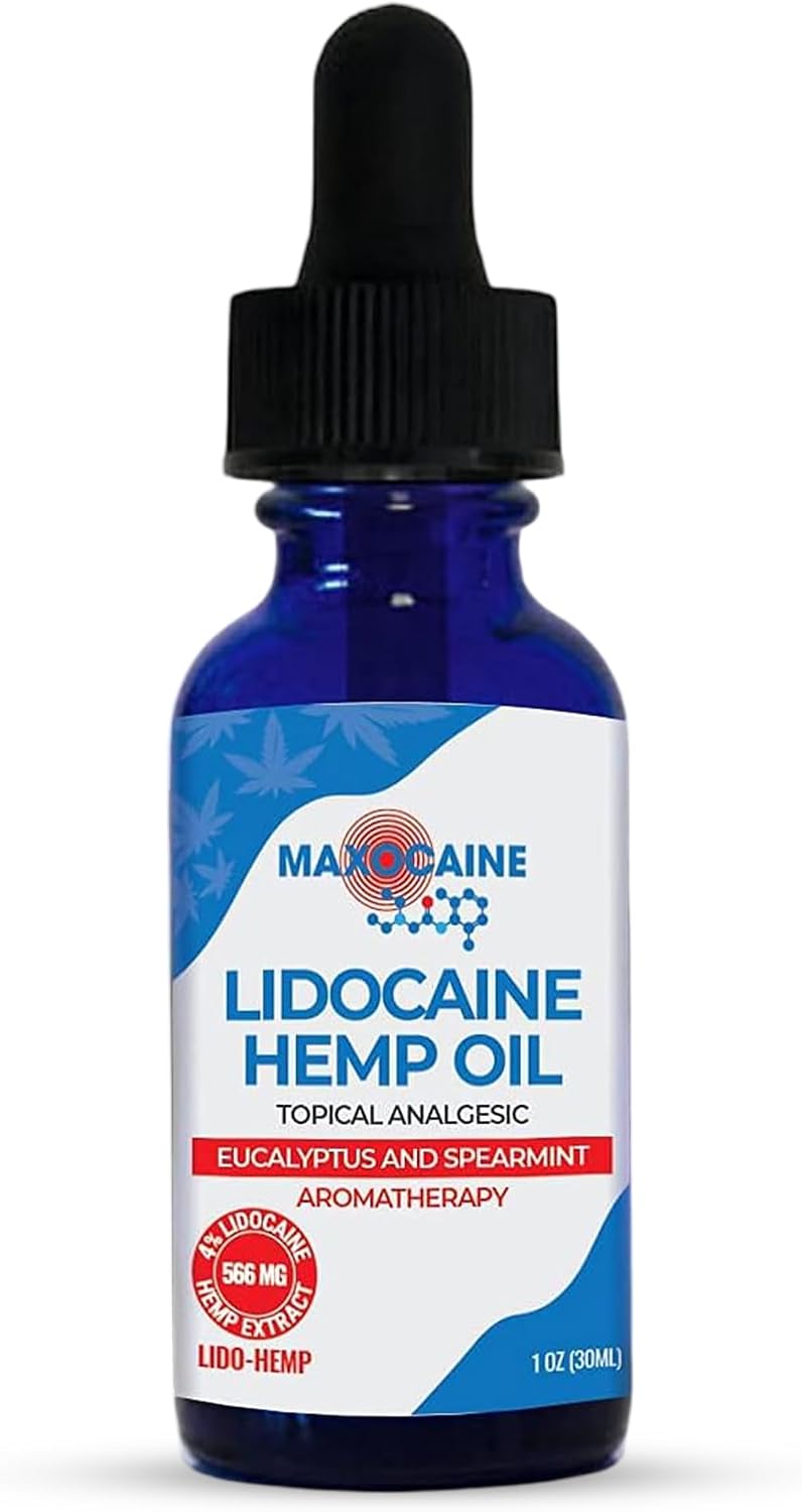 566MG Hemp Oil Pain Relief with 4% Lidocaine