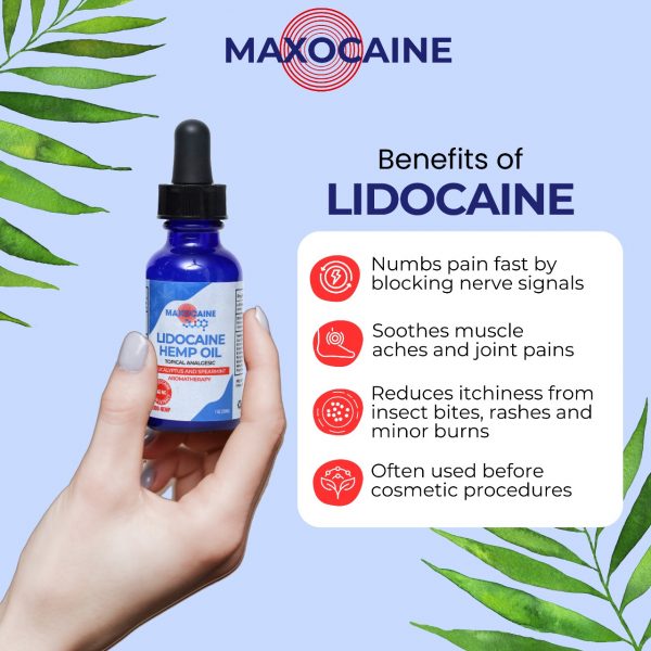 566MG Hemp Oil With 4% Lidocaine And Aromatherapy