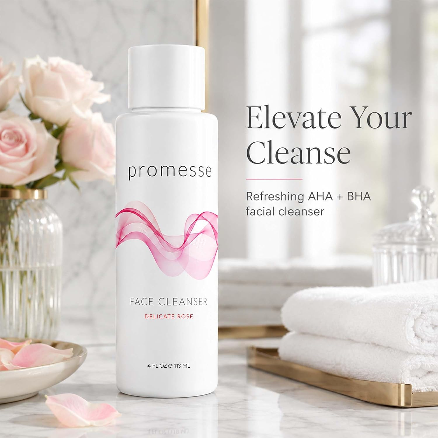 Rose Facial Cleanser Gel for Sensitive & Dry Skin | 4fl
