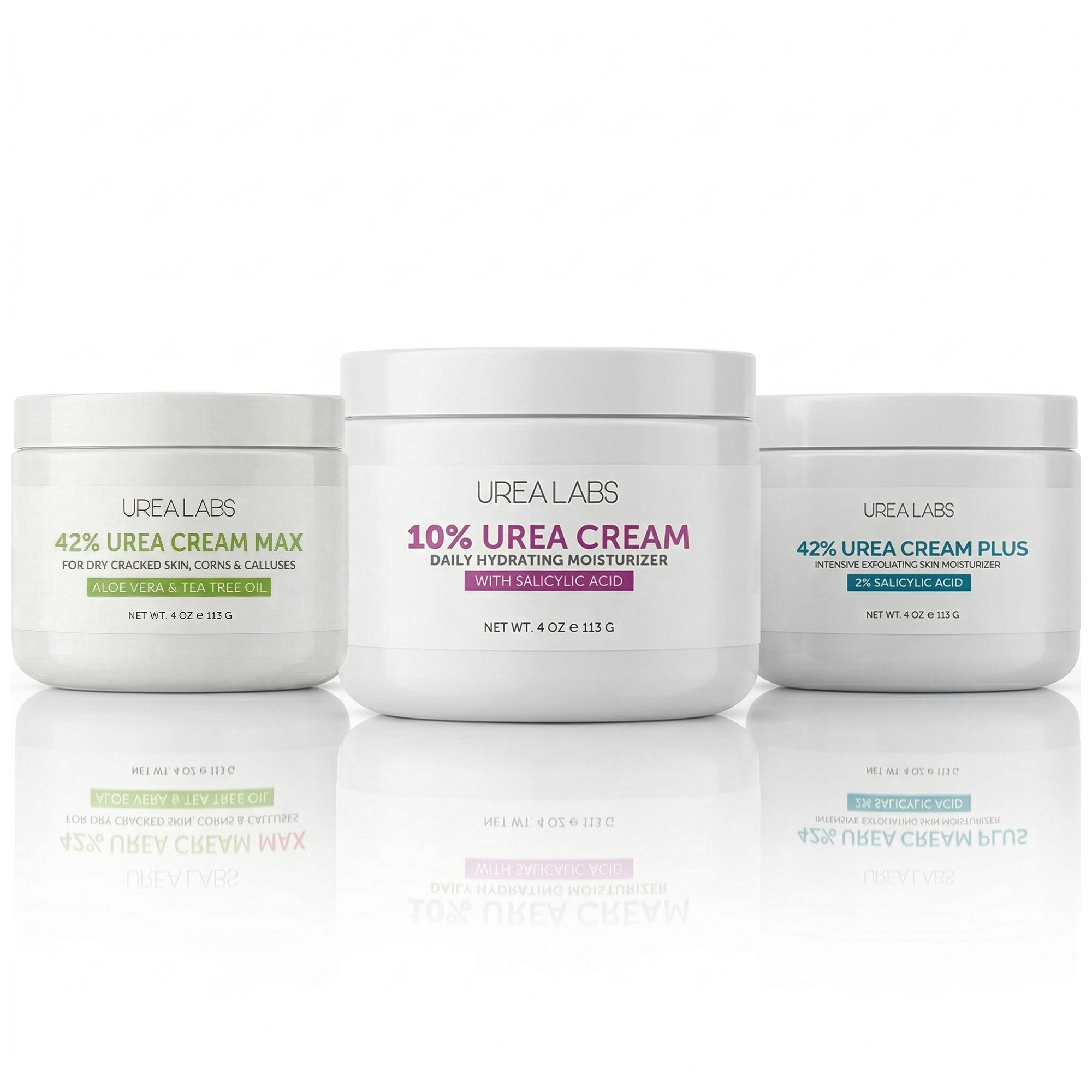 Moisturizing Urea Cream Bundle for Foot and Skin Repair | 10%, 42% Plus & 42% Max