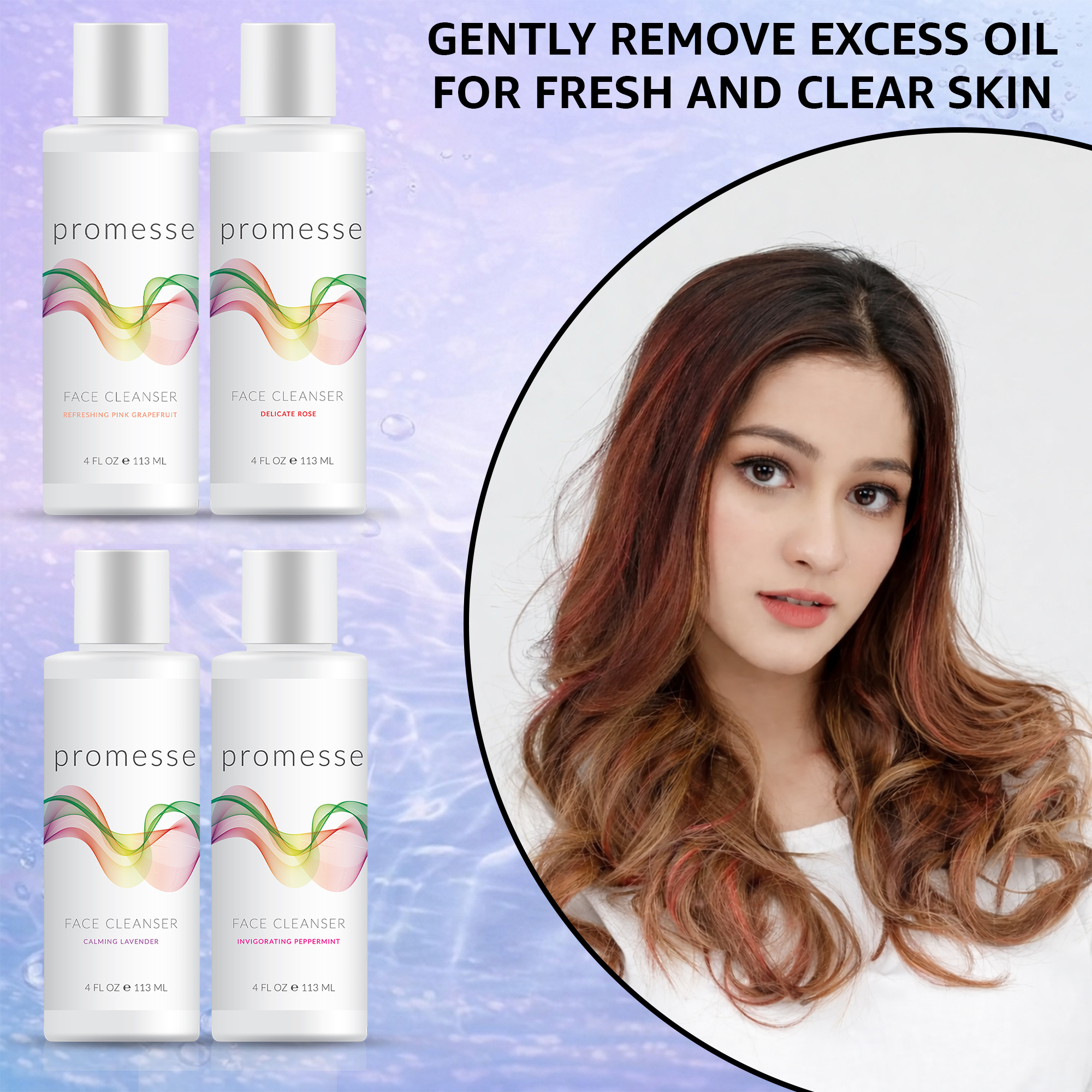 Promesse Facial Cleanser Bundle | 4 Face Wash Gels - Image 3